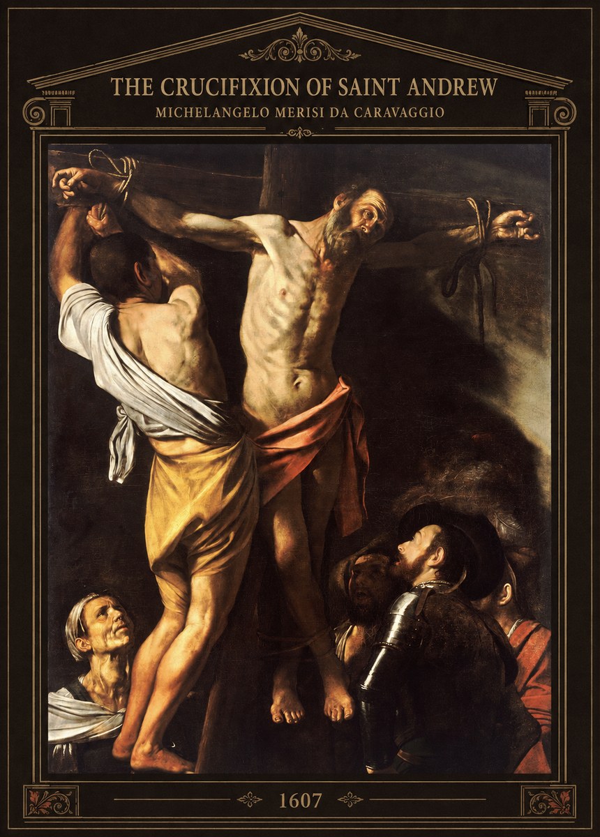 Michelangelo Merisi da Caravaggio The Crucifixion of Saint Andrew No3 - Poszter