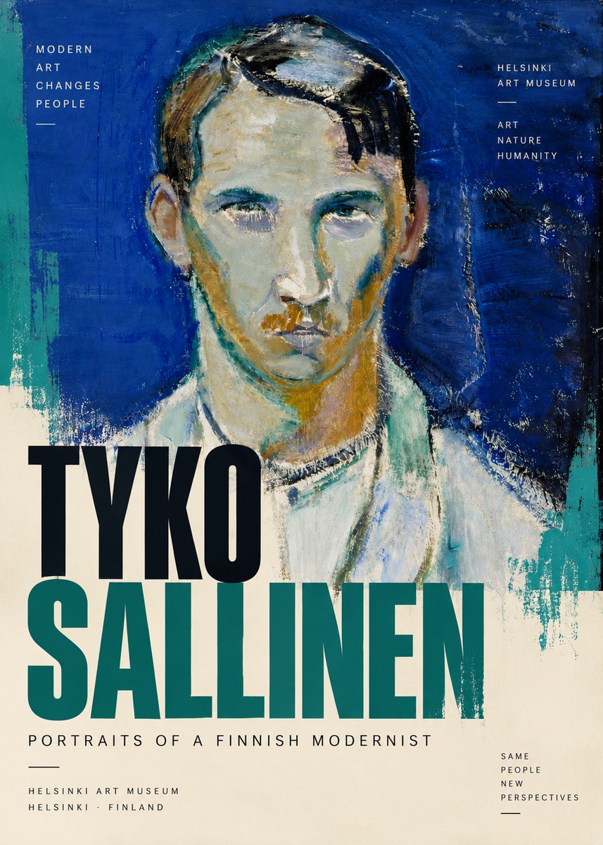 Tyko Sallinen Portrait of a Man IV No6 - Poszter