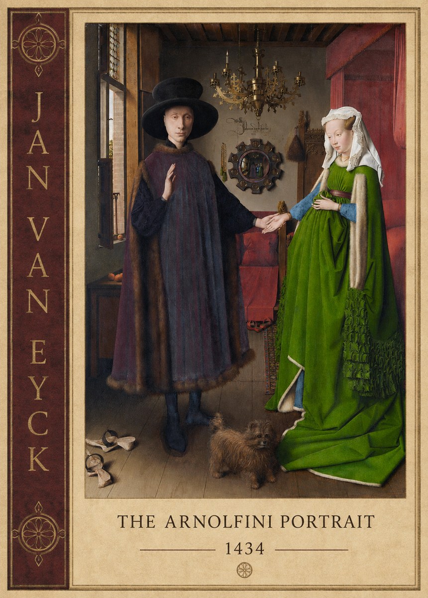 Jan van Eyck The Arnolfini Portrait VI No2 - Poszter