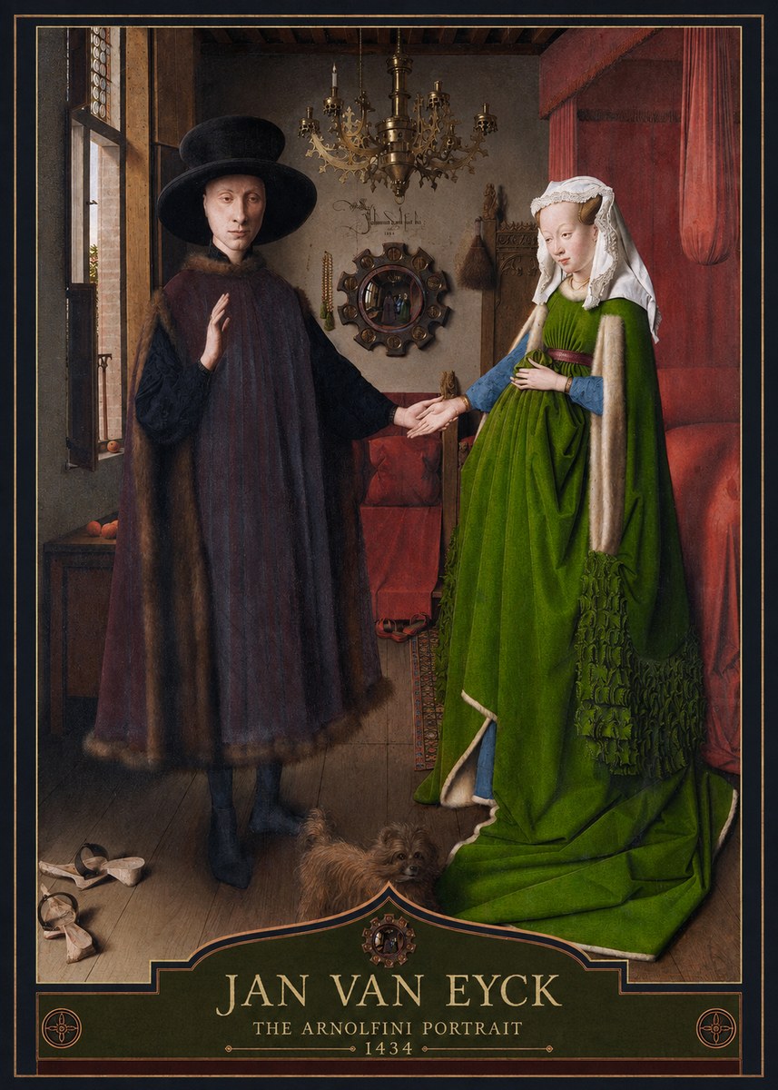 Jan van Eyck The Arnolfini Portrait VI No3 - Poszter