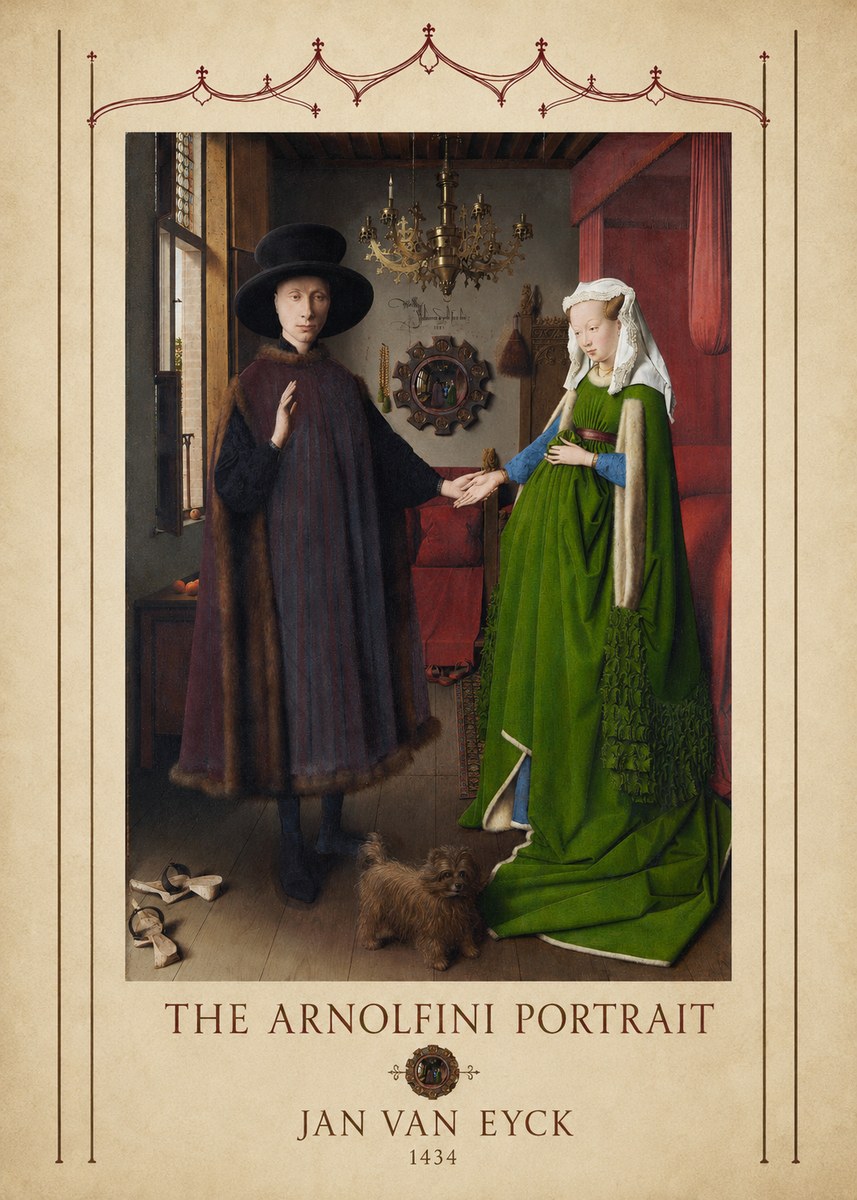 Jan van Eyck The Arnolfini Portrait VI No4 - Poszter