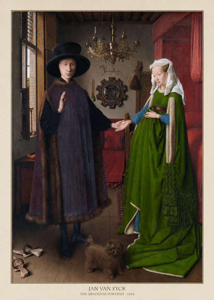 Jan van Eyck The Arnolfini Portrait VI No6 - Poszter