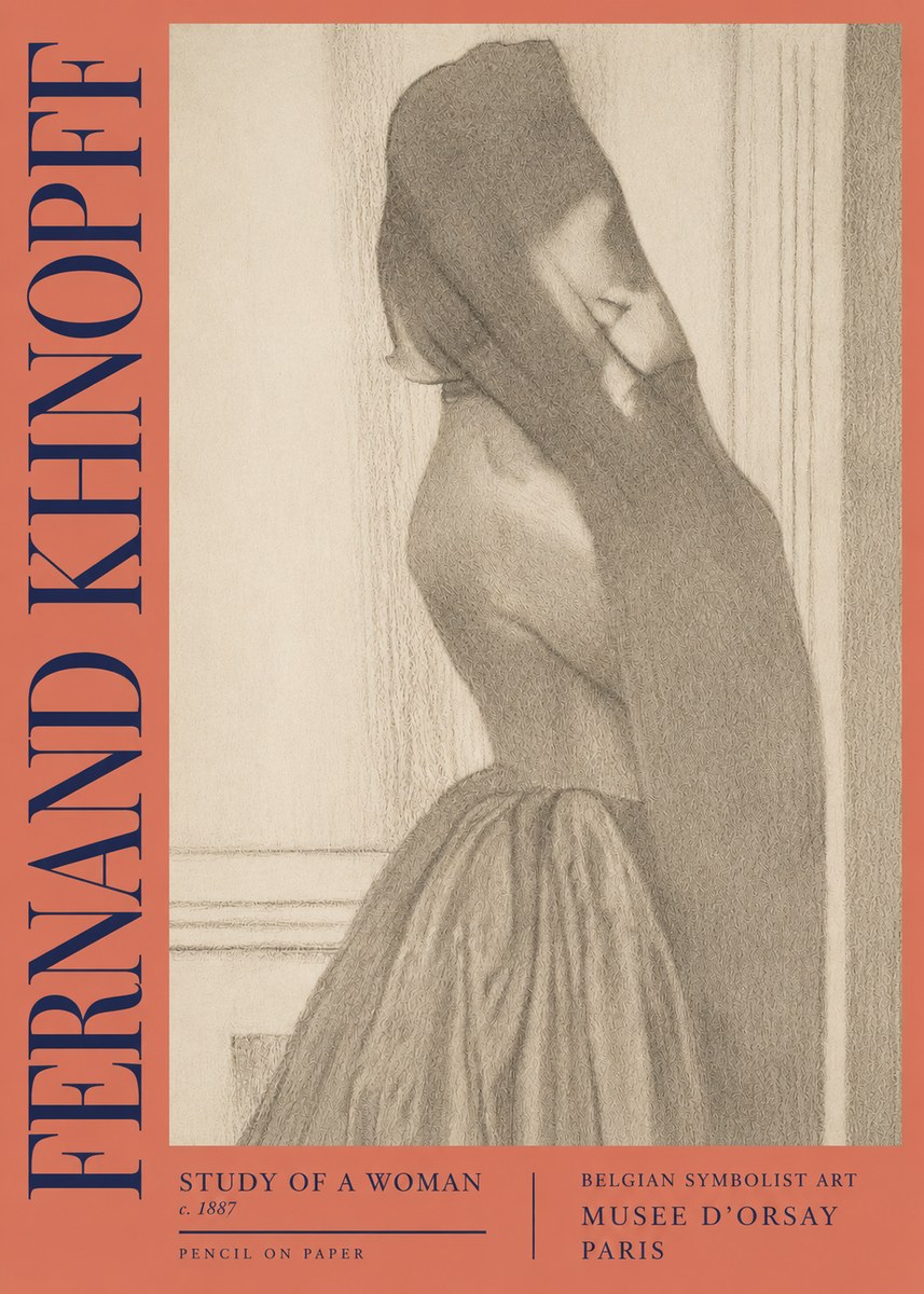 Fernand Khnopff Study of a Woman No2 - Poszter