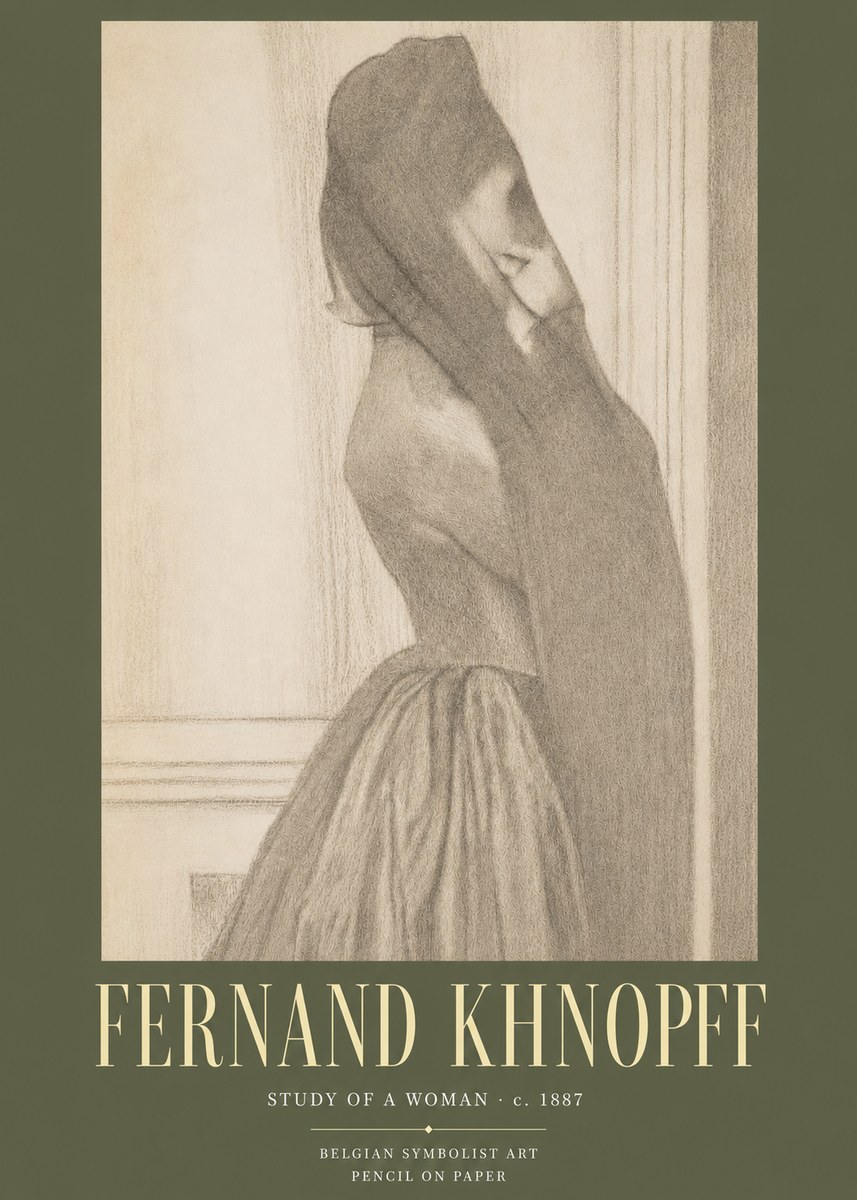 Fernand Khnopff Study of a Woman No3 - Poszter