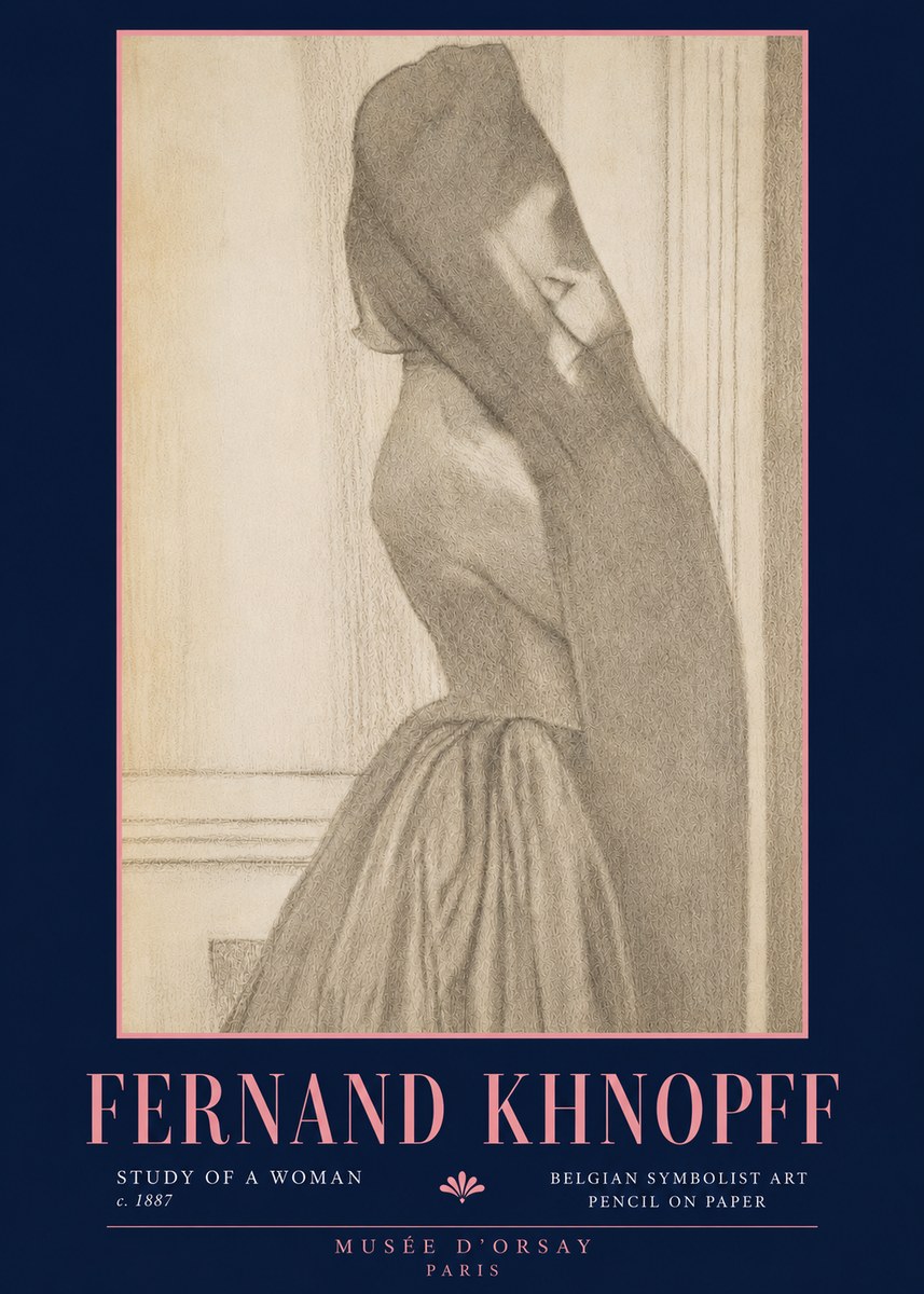 Fernand Khnopff Study of a Woman No4 - Poszter