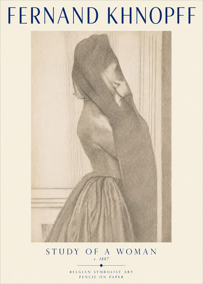 Fernand Khnopff Study of a Woman No5 - Poszter