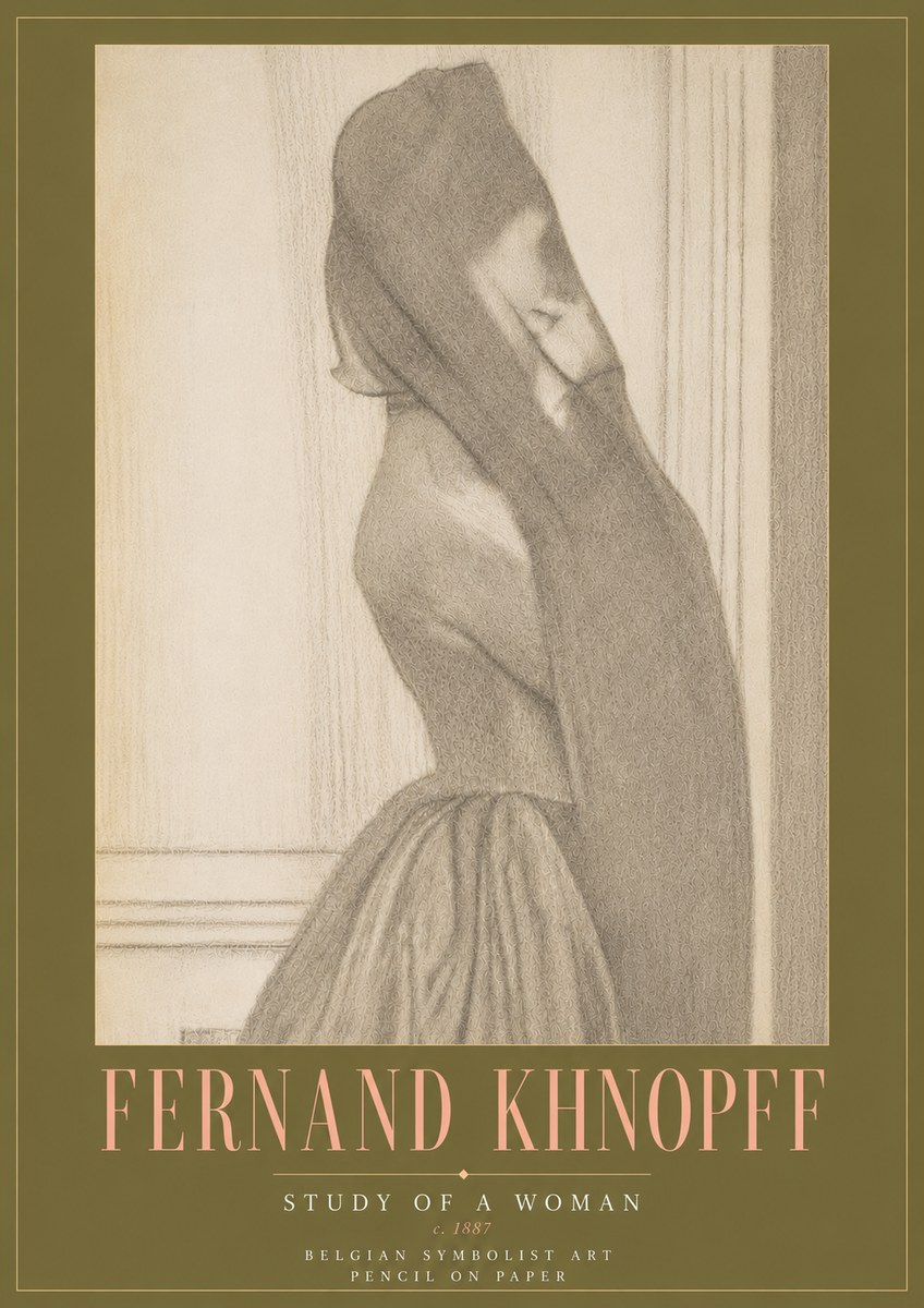 Fernand Khnopff Study of a Woman No6 - Poszter