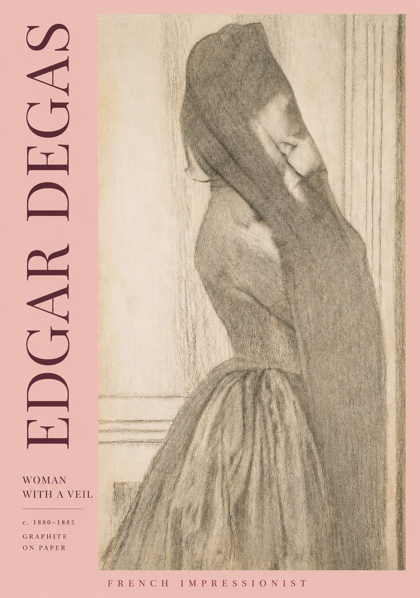 Edgar Degas Woman with a Veil No3 - Poszter