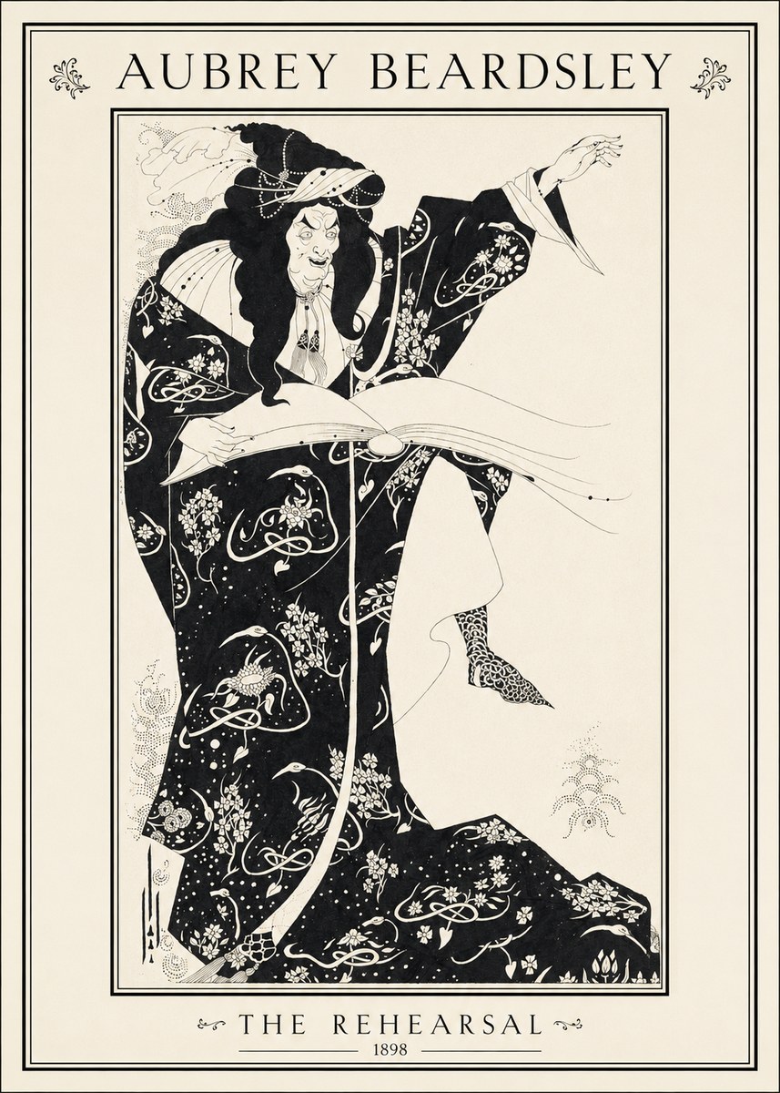 Aubrey Beardsley The Rehearsal No1 - Poszter