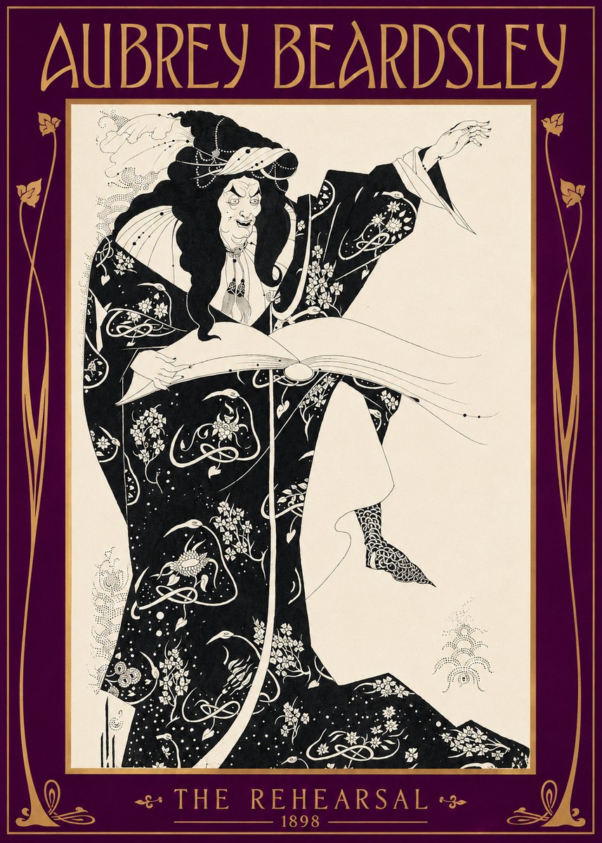 Aubrey Beardsley The Rehearsal No2 - Poszter
