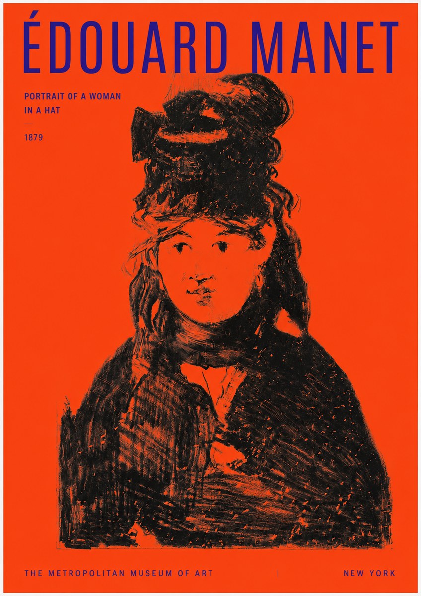 Édouard Manet Portrait of a Woman in a Hat No2 - Poszter