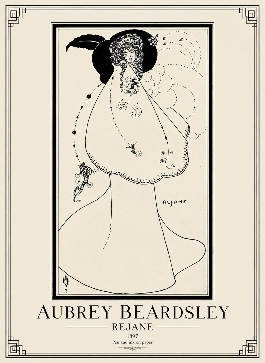 Aubrey Beardsley Rejane I No1 - Poszter