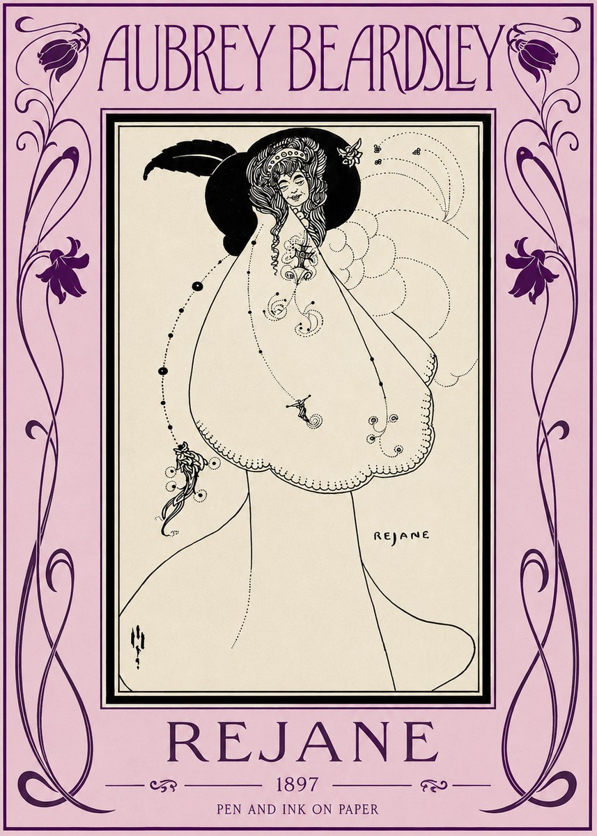 Aubrey Beardsley Rejane I No3 - Poszter