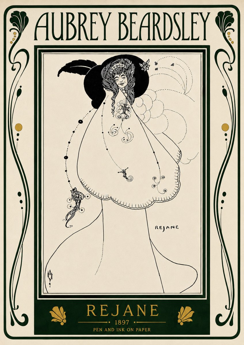 Aubrey Beardsley Rejane I No4 - Poszter