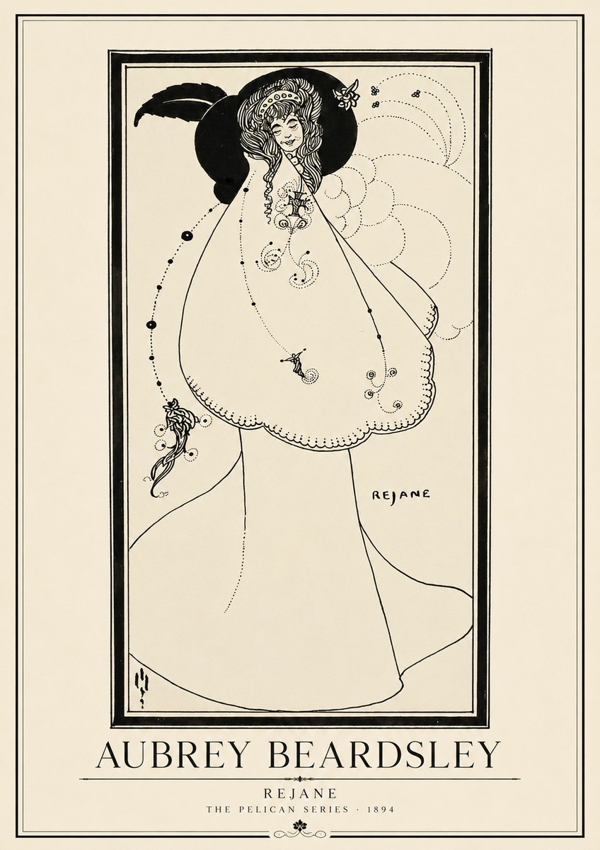 Aubrey Beardsley Rejane I No6 - Poszter