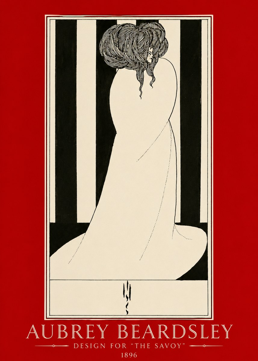 Aubrey Beardsley One of Six Designs for 'the Savoy' No2 - Poszter