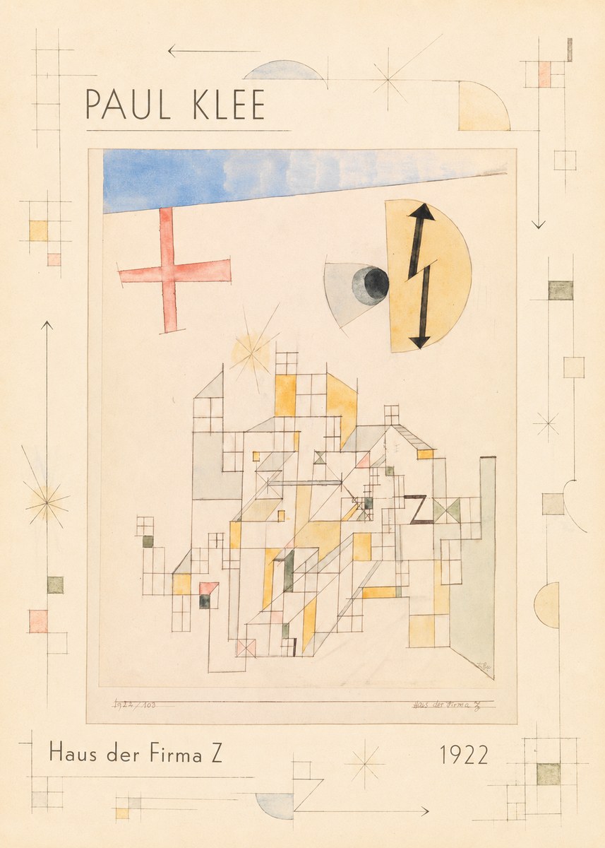 Paul Klee Haus Der Firma Z No5 - Poszter