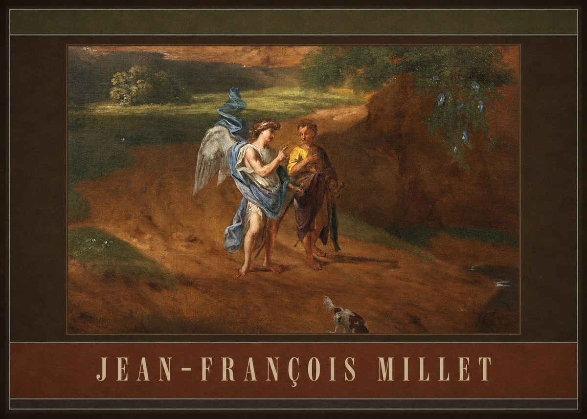 Jean-François Millet Tobias and the Angel No4 - Poszter