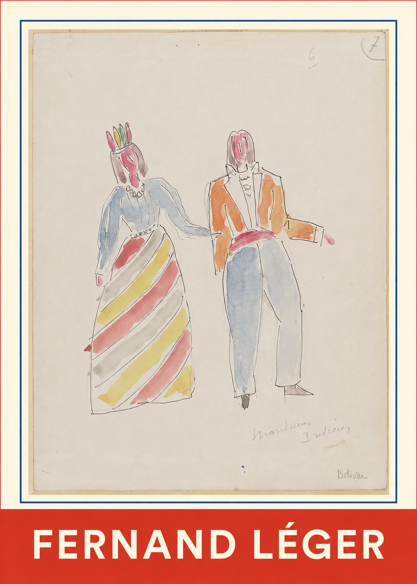 Fernand Léger Montagnes Indiennes No1 - Poszter
