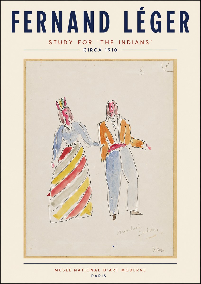 Fernand Léger Montagnes Indiennes No3 - Poszter
