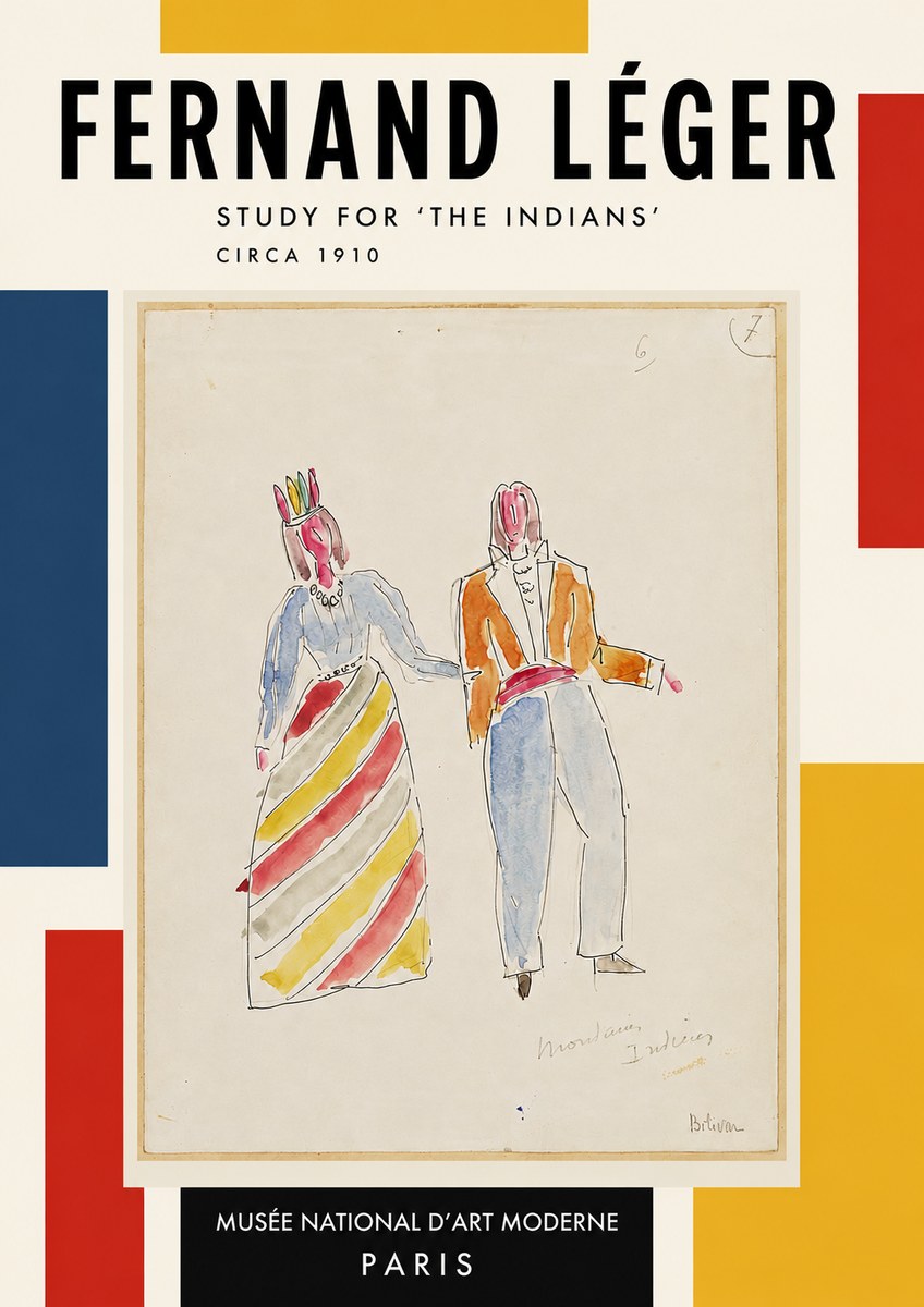 Fernand Léger Montagnes Indiennes No4 - Poszter