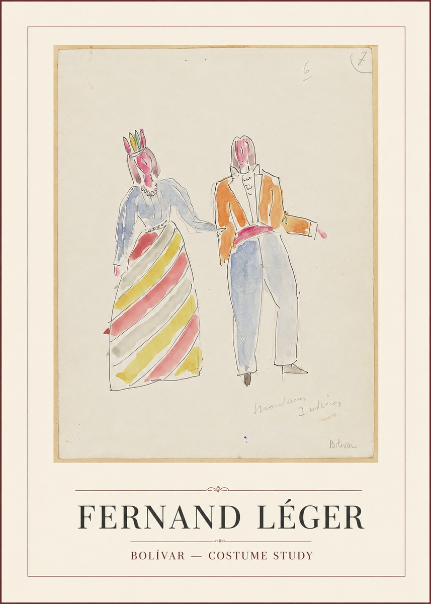 Fernand Léger Montagnes Indiennes No5 - Poszter
