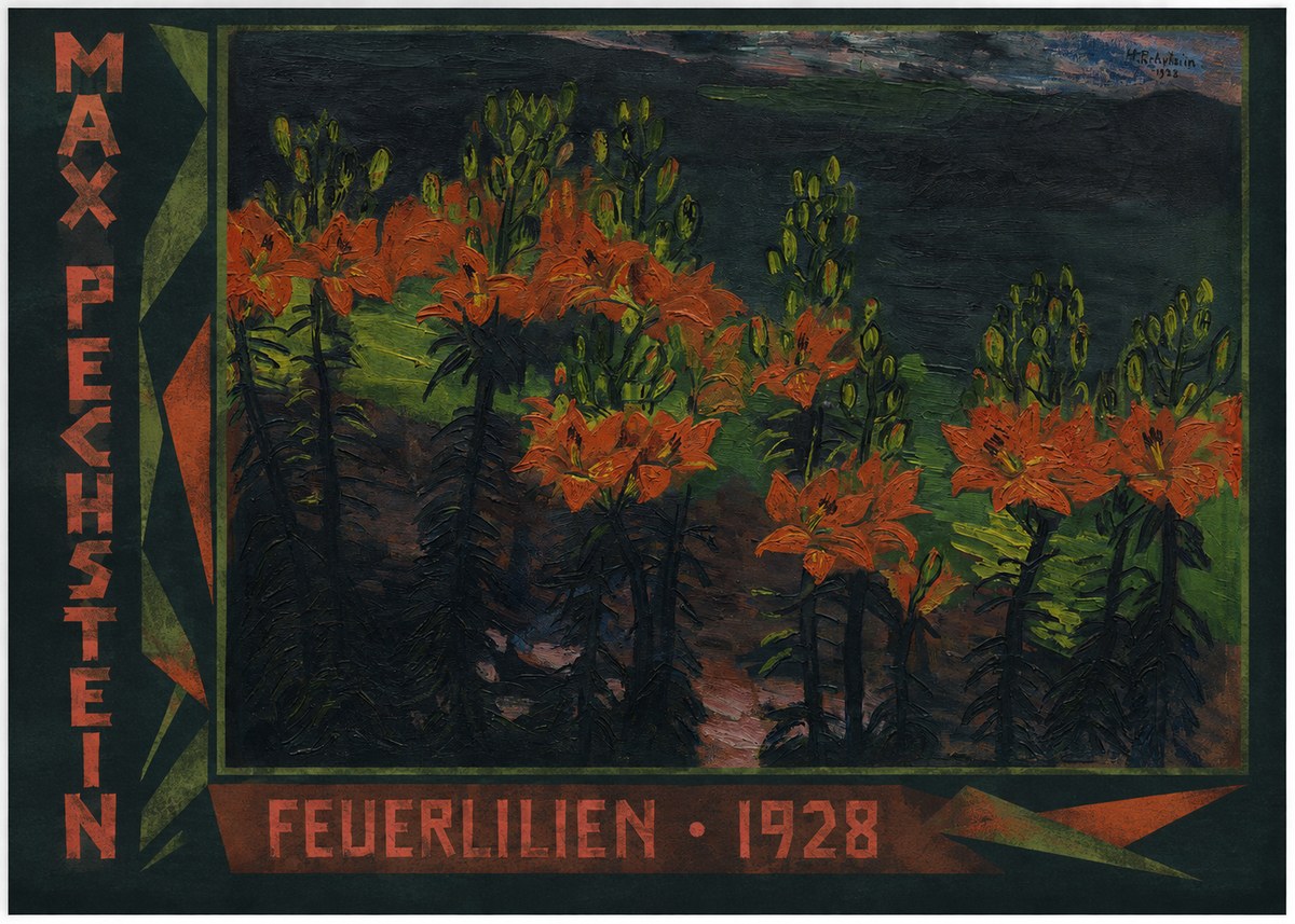 Max Pechstein Feuerlilien No2 - Poszter