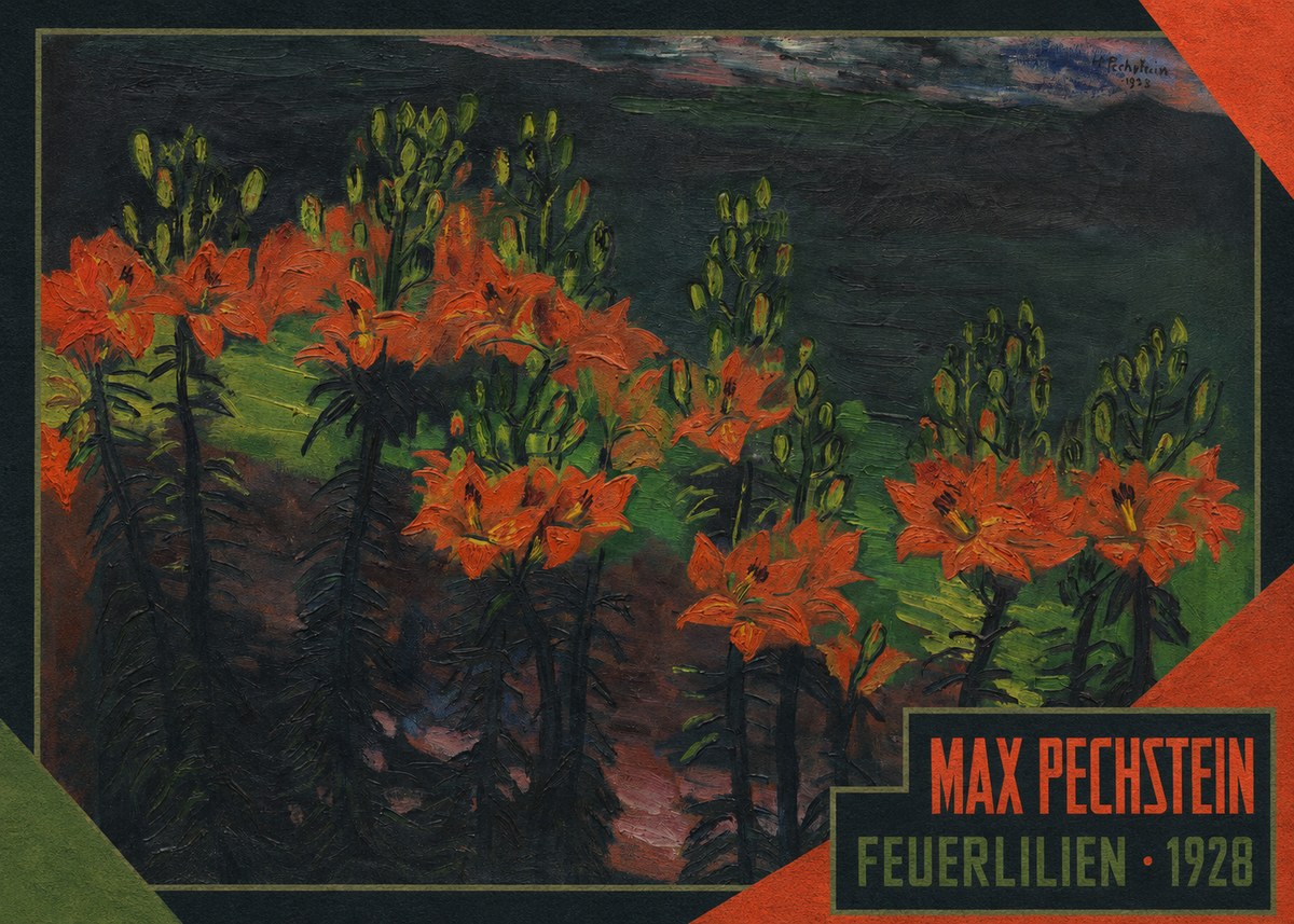 Max Pechstein Feuerlilien No4 - Poszter