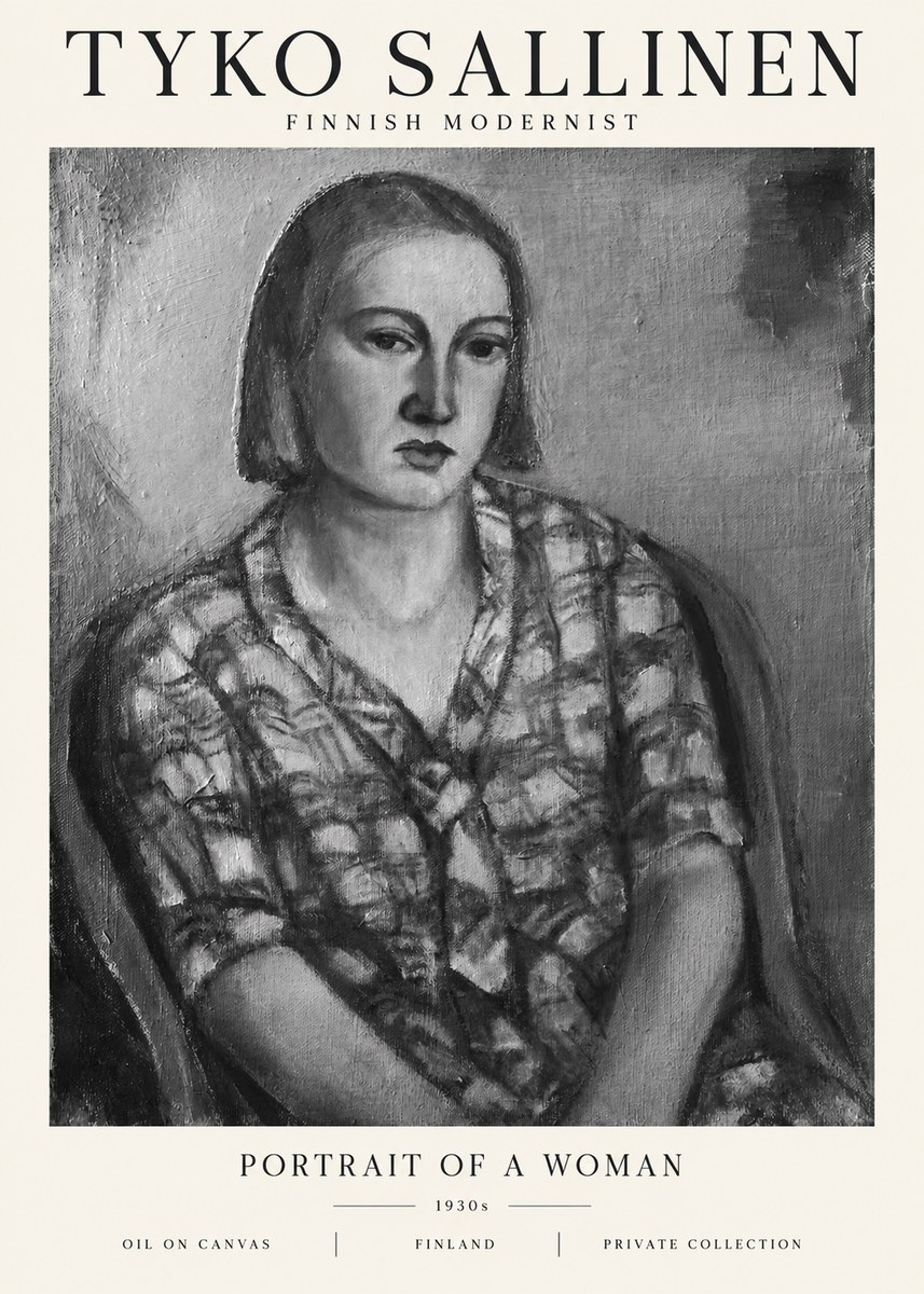 Tyko Sallinen Portrait of a Woman I No1 - Poszter