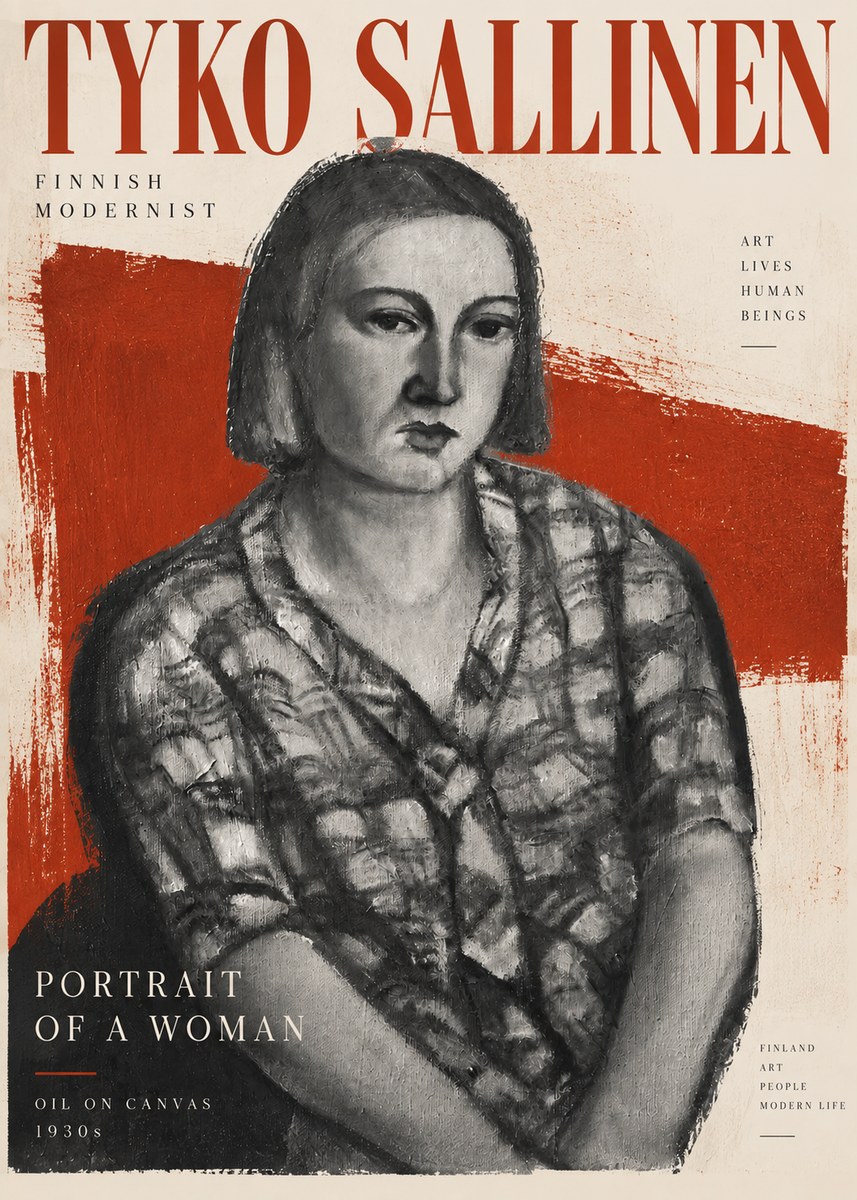 Tyko Sallinen Portrait of a Woman I No2 - Poszter
