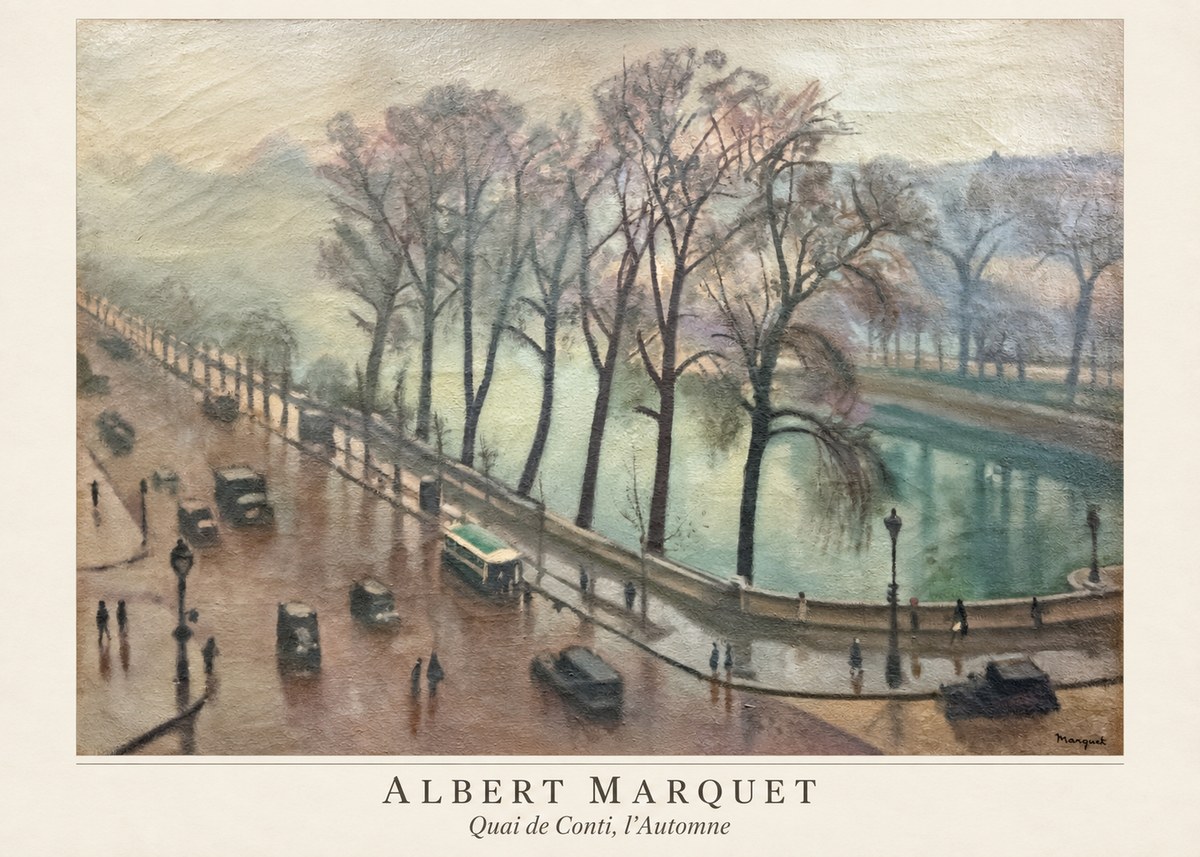 Albert Marquet Quai De Conti, L'automne No4 - Poszter