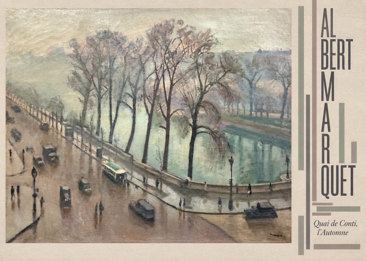 Albert Marquet Quai De Conti, L'automne No5 - Poszter