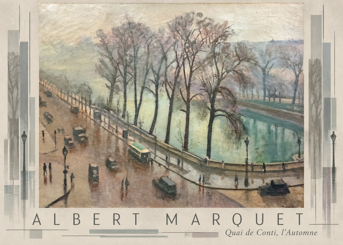 Albert Marquet Quai De Conti, L'automne No6 - Poszter