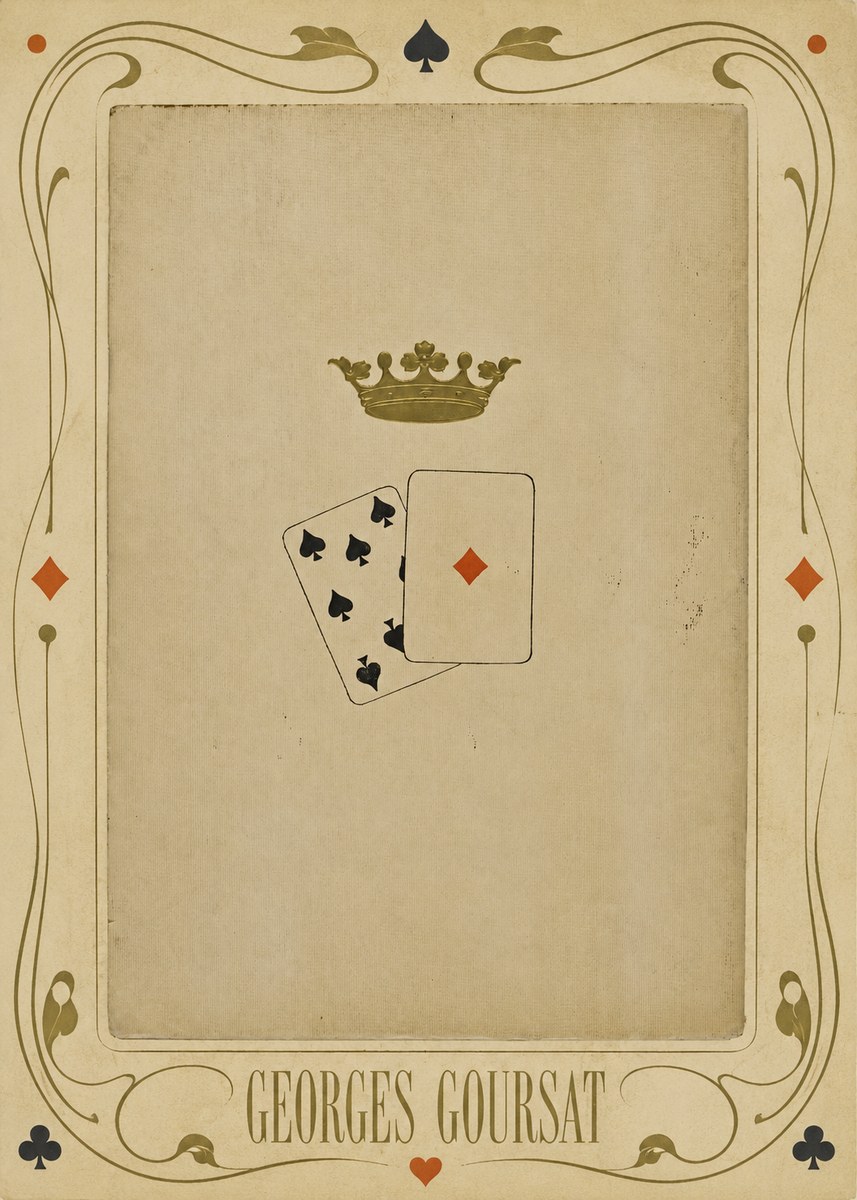 Georges Goursat Crown and Playing Cards No5 - Poszter