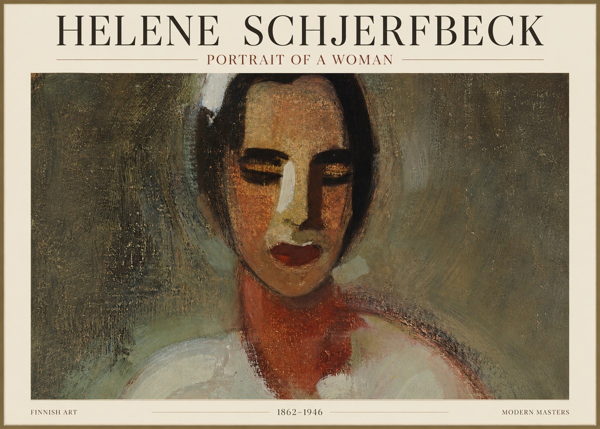 Helene Schjerfbeck Portrait of a Woman III No1 - Poszter