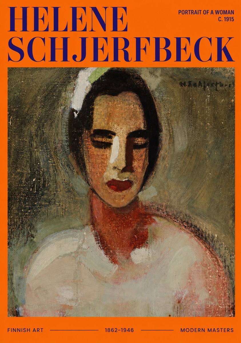 Helene Schjerfbeck Portrait of a Woman III No3 - Poszter