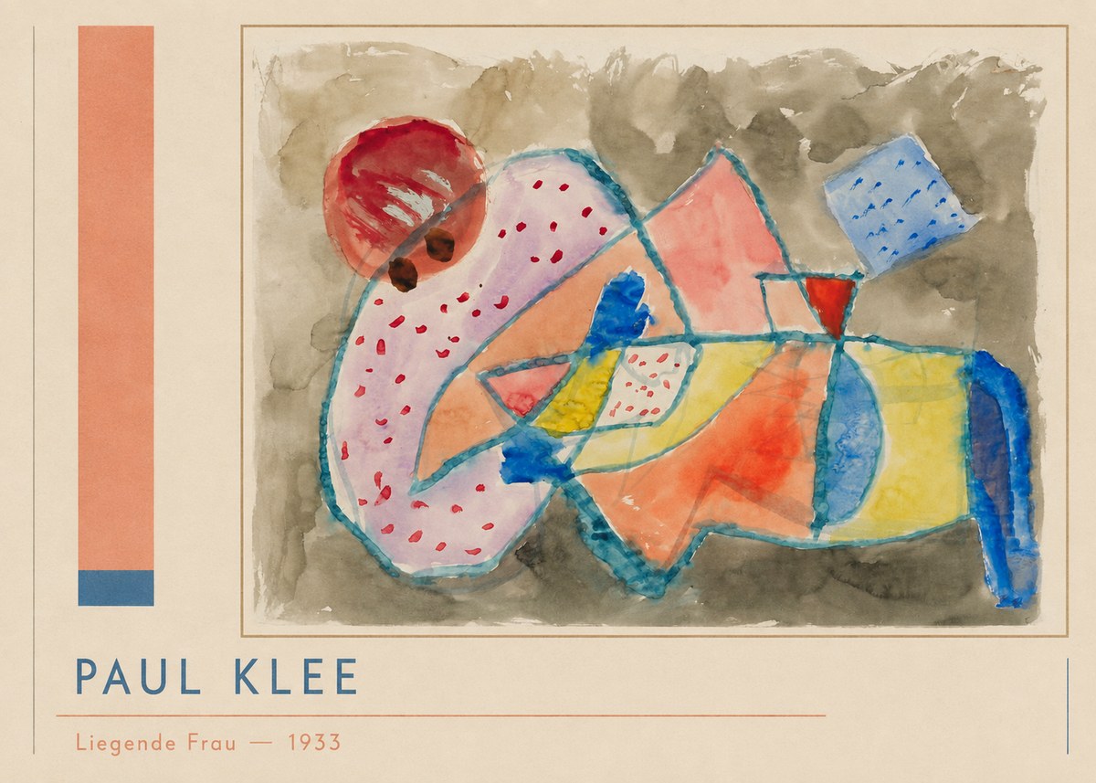 Paul Klee Liegende Frau - 1933 No3 - Poszter