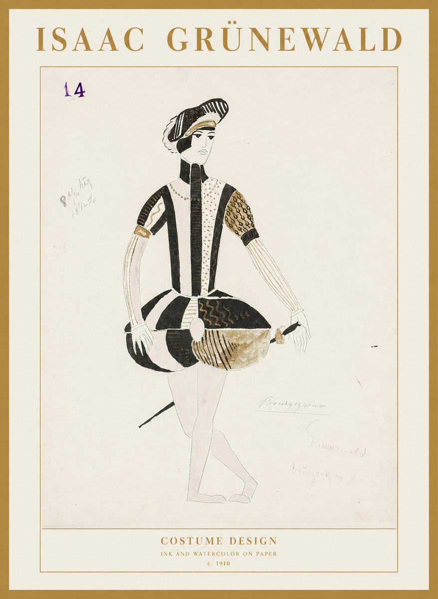 Isaac Grünewald Costume Design IX No1 - Poszter