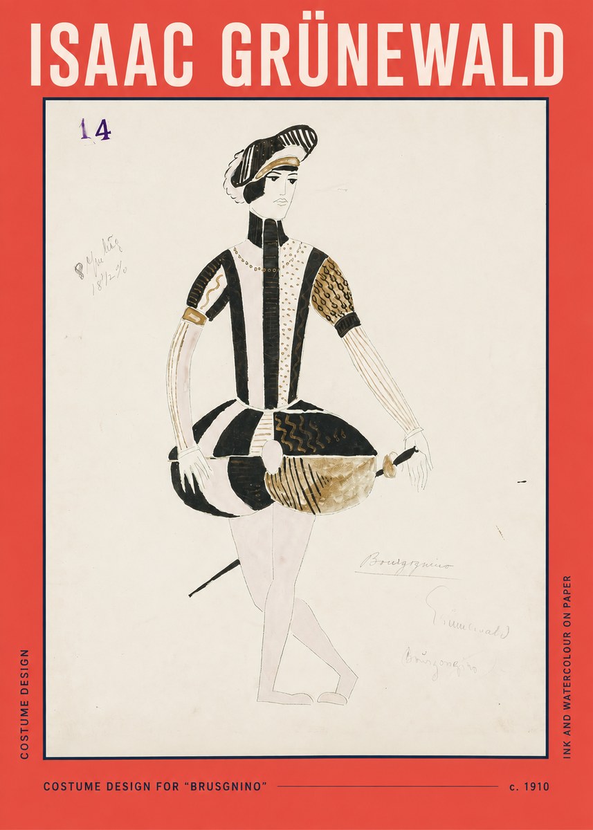 Isaac Grünewald Costume Design IX No2 - Poszter