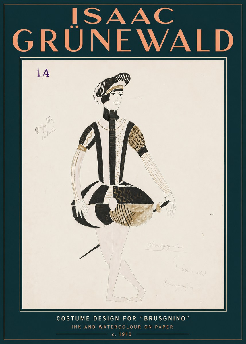 Isaac Grünewald Costume Design IX No5 - Poszter