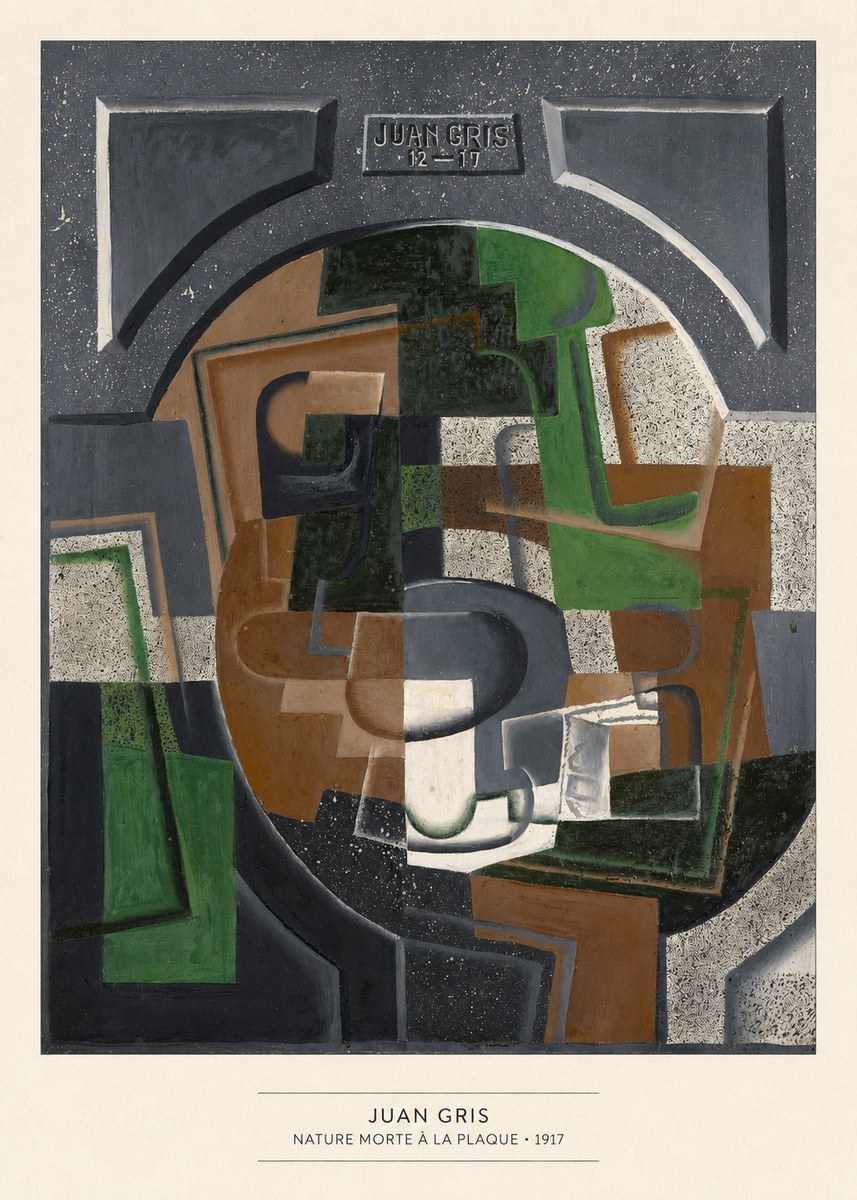 Juan Gris Nature Morte À La Plaque No6 - Poszter
