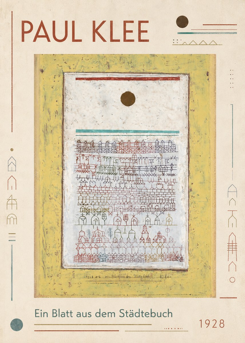 Paul Klee Ein Blatt Aus Dem Städtebuch No3 - Poszter