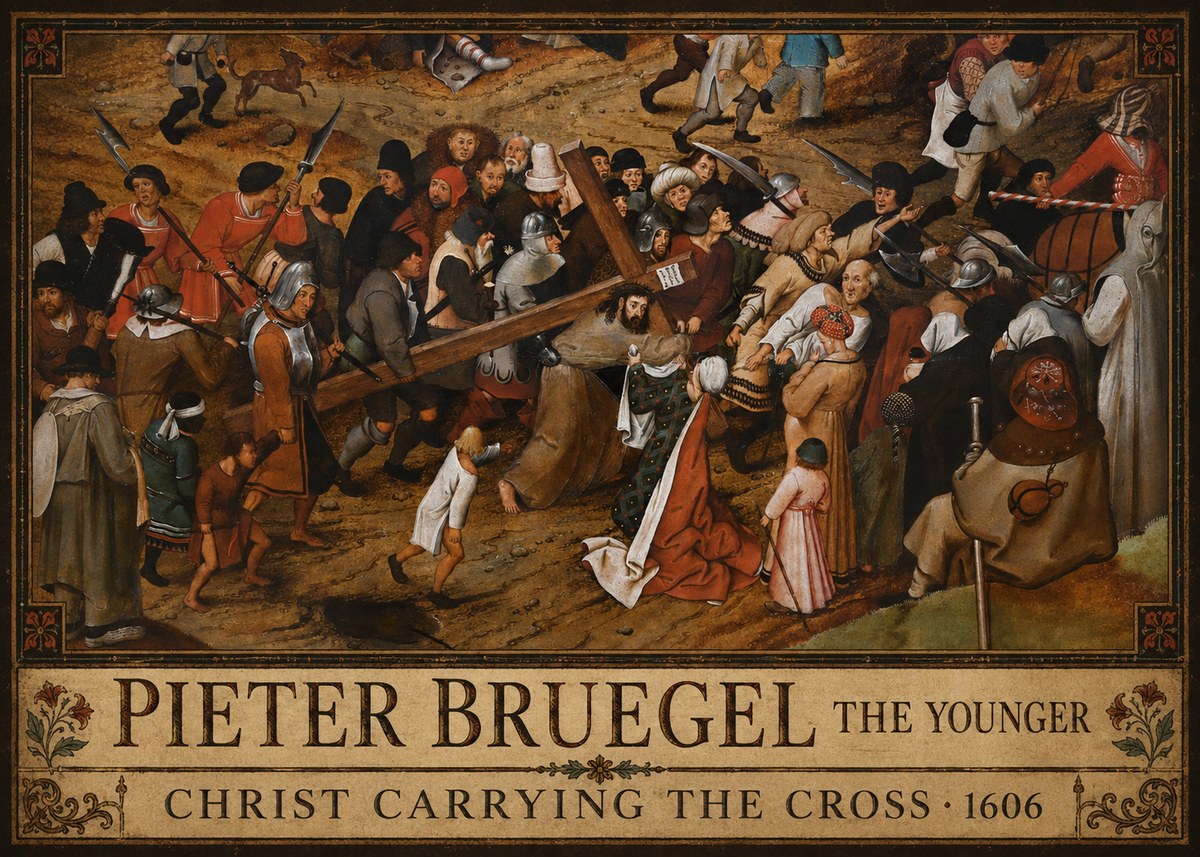 Pieter Bruegel Christ Carrying the Cross II No4 - Poszter