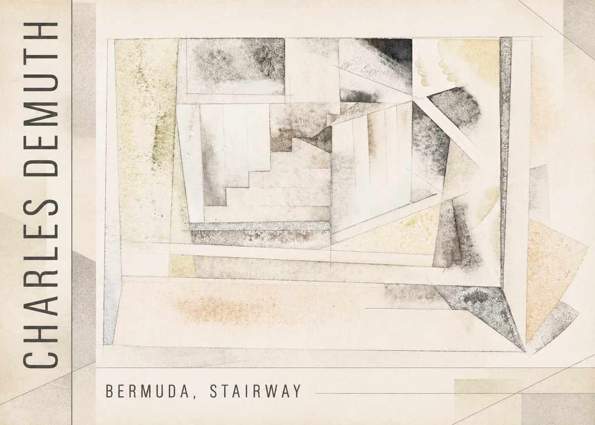 Charles Demuth Bermuda, Stairway No2 - Poszter