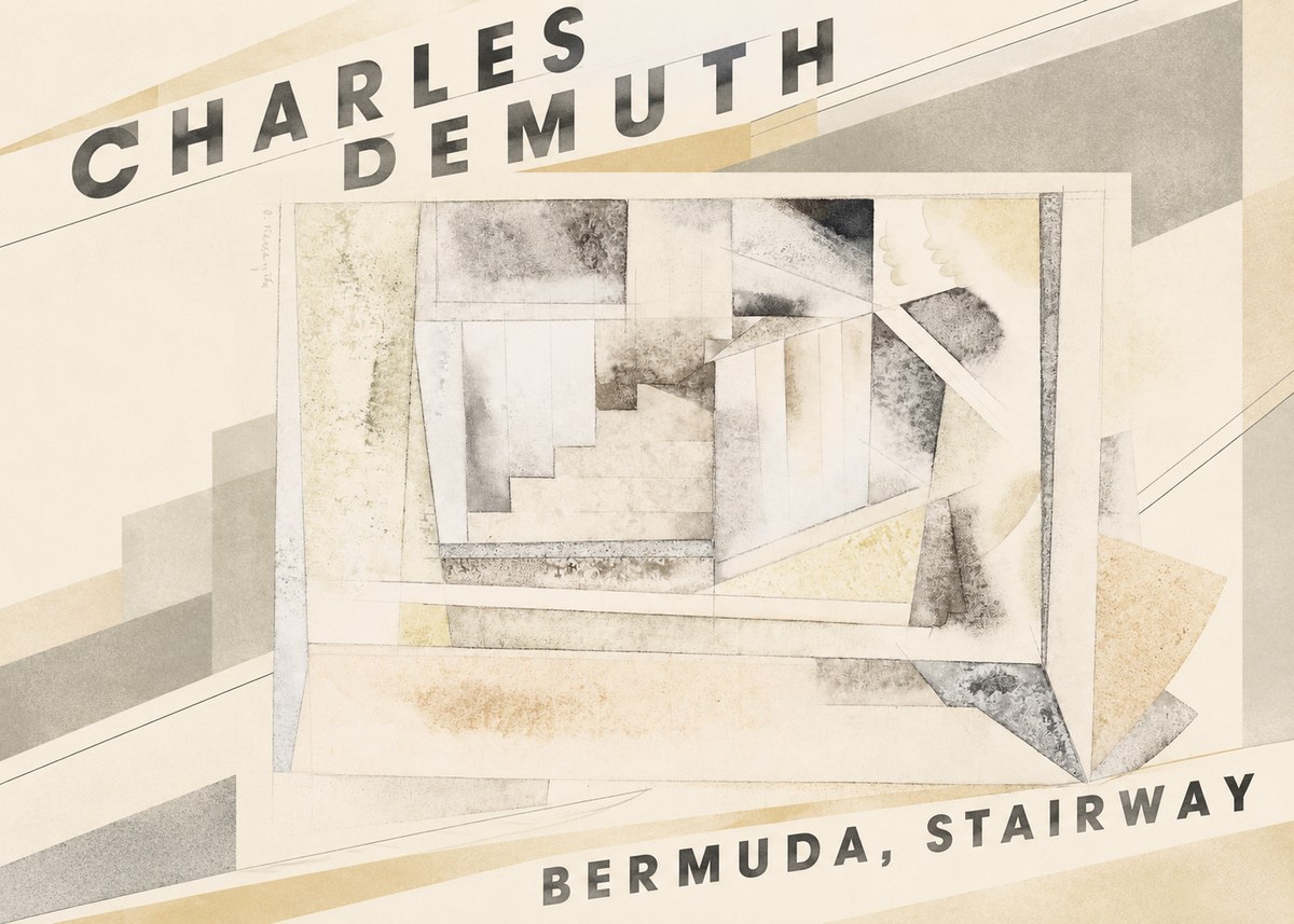 Charles Demuth Bermuda, Stairway No3 - Poszter
