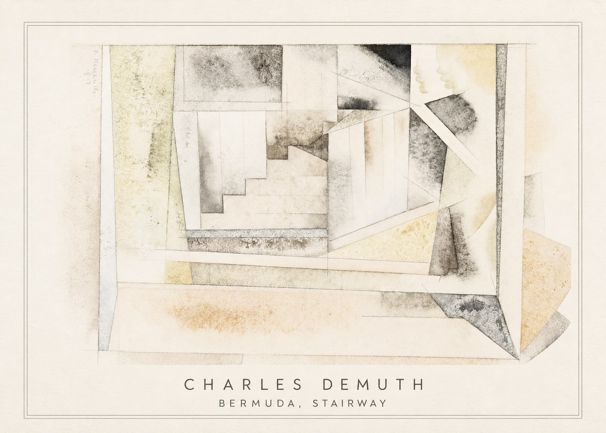 Charles Demuth Bermuda, Stairway No4 - Poszter