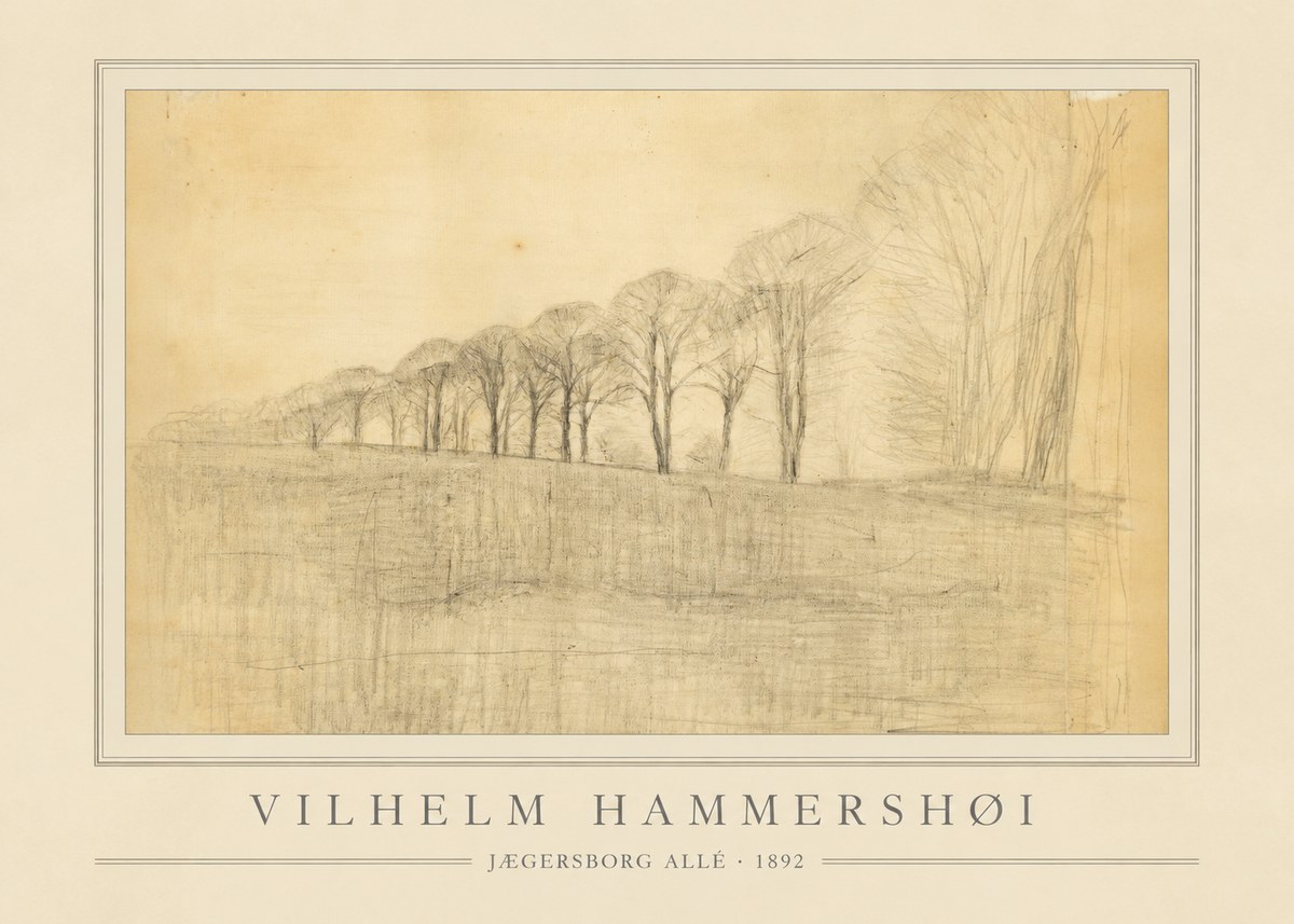Vilhelm Hammershøi Jægersborg Allé No3 - Poszter
