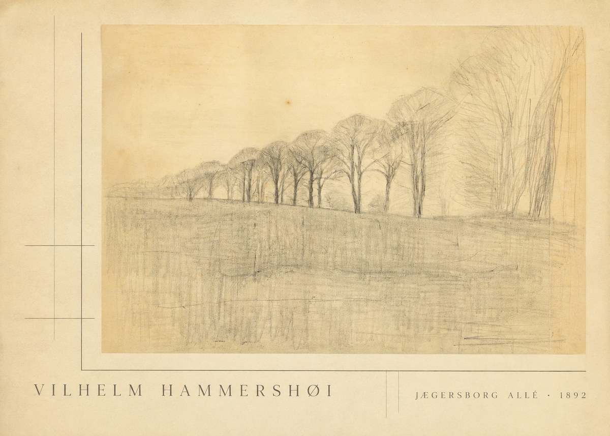 Vilhelm Hammershøi Jægersborg Allé No4 - Poszter