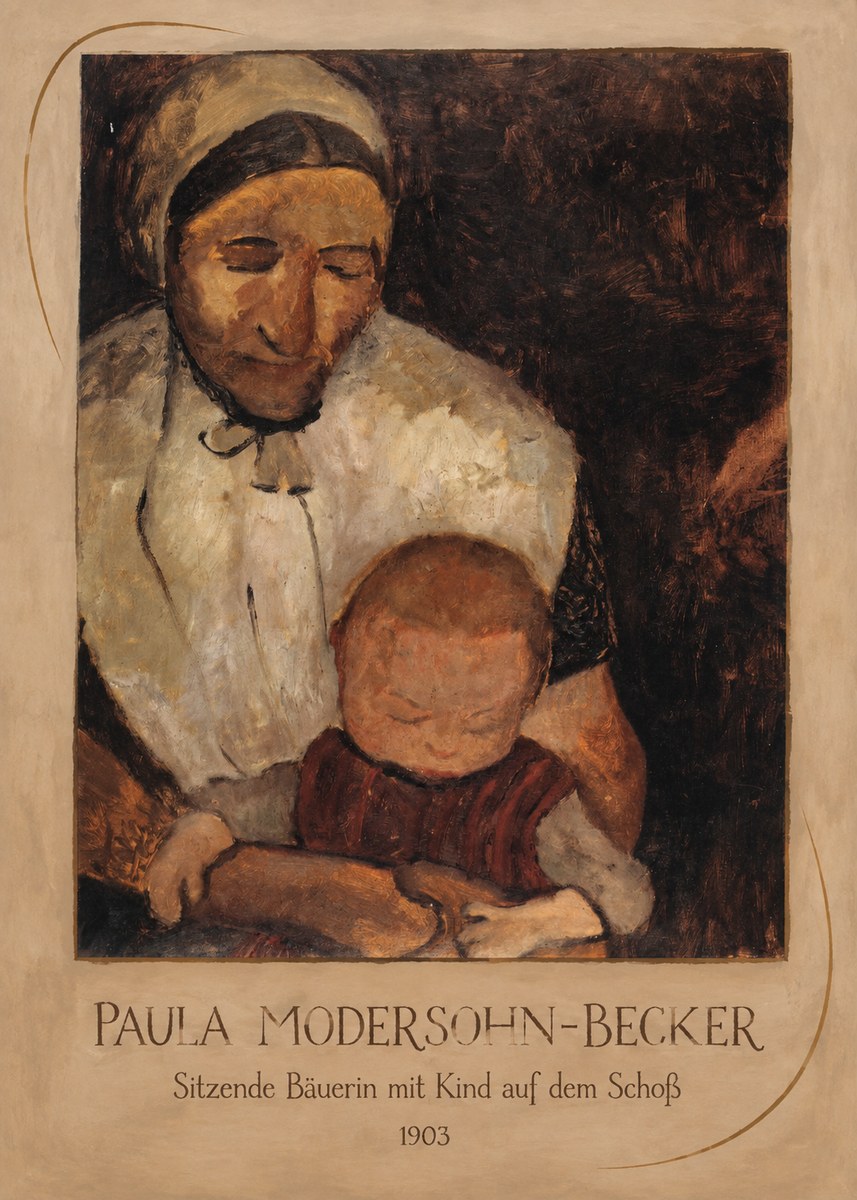 Paula Modersohn-Becker Sitzende Bäuerin Mit Kind Auf Dem Schoß No4 - Poszter