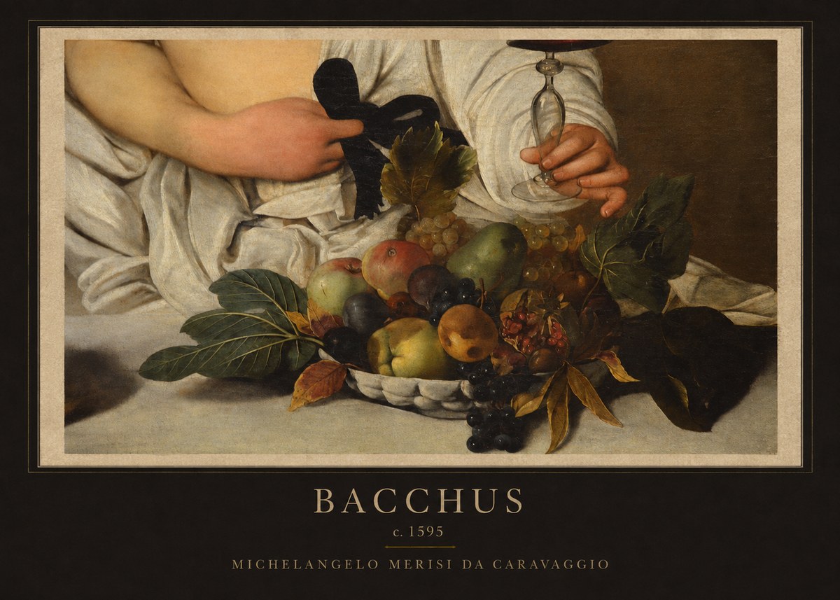 Michelangelo Merisi da Caravaggio Bacchus II No1 - Poszter
